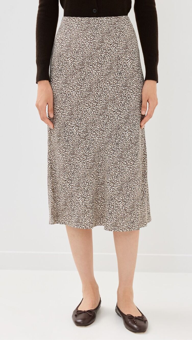 Jenni Kayne Leopard Slip Skirt Size XS Elastic Waist Party Cocktail Designer